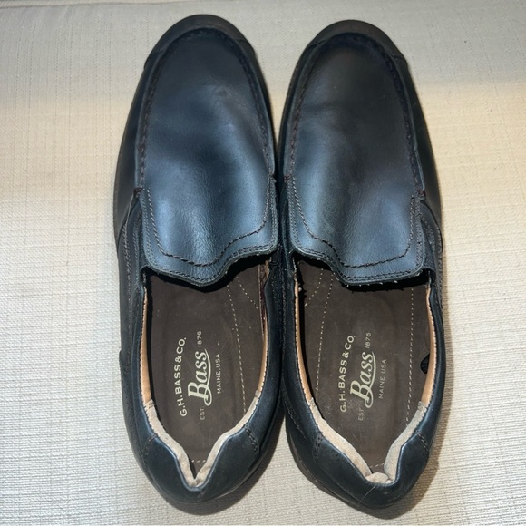 G.H. Bass Mens Black Slip On Darren Comfort Shoes Size 11M Casual Or Career - Picture 10 of 11